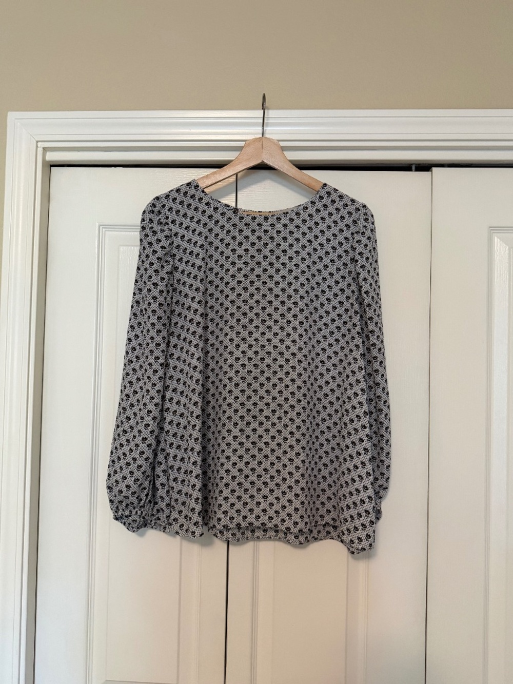 LOFT Printed Balloon Sleeve Blouse